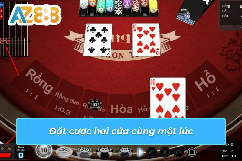 Rồng Hổ AZ888 - Game Casino Ăn Khách Nhất Mọi Thời Đại 6 Đặt đều hai cửa cược trong Rồng Hổ AZ888